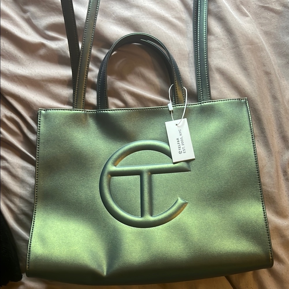 Telfar Green Tote Bag